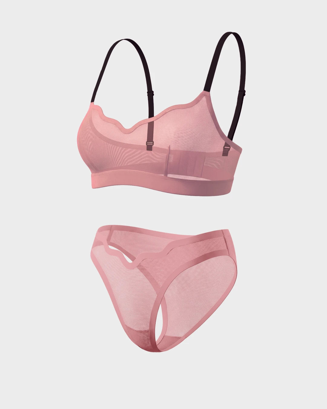 Kiss & Tell Lucy Bralette and Sheer Bikini Set