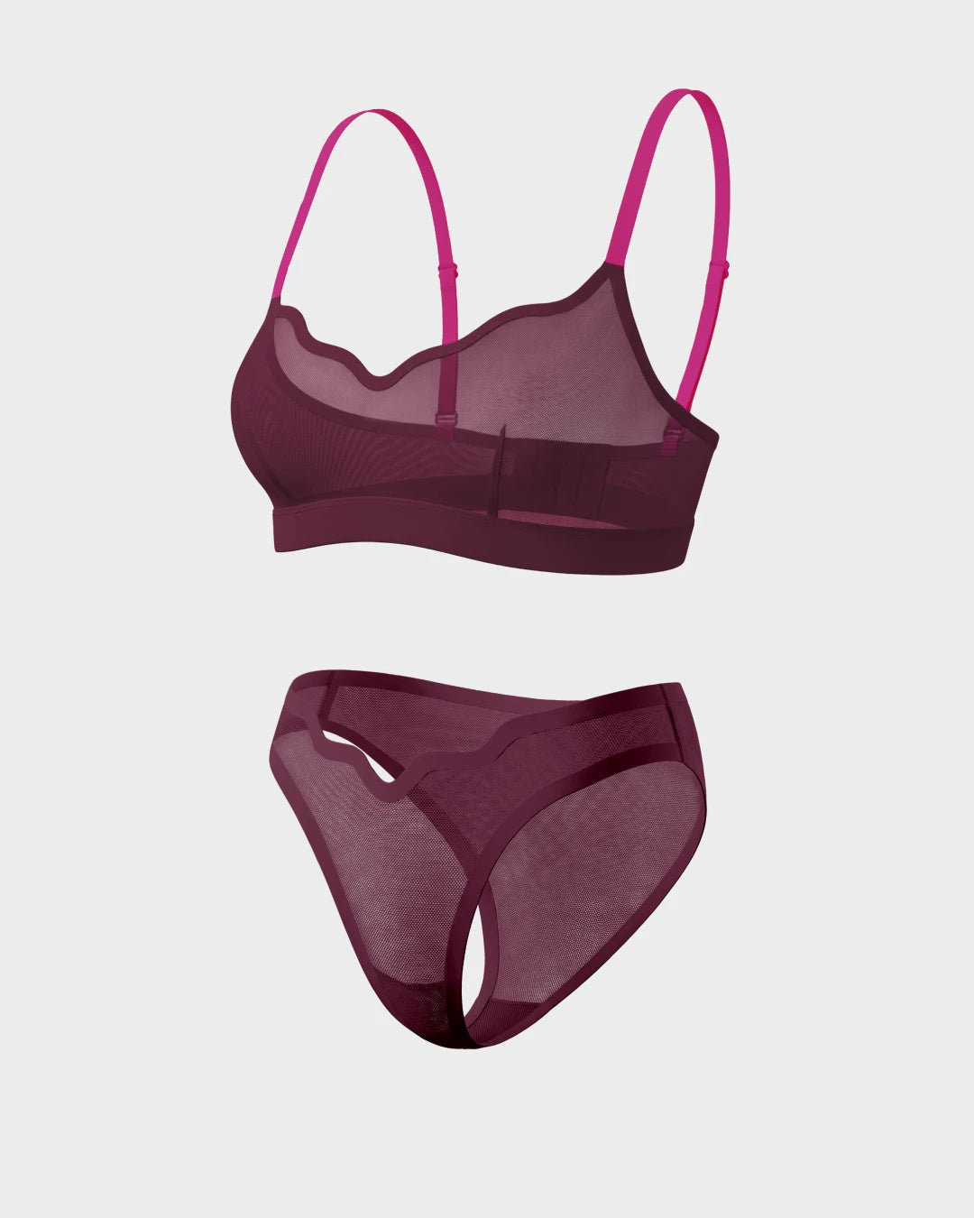 Mischief Lucy Bralette and Sheer Bikini Set