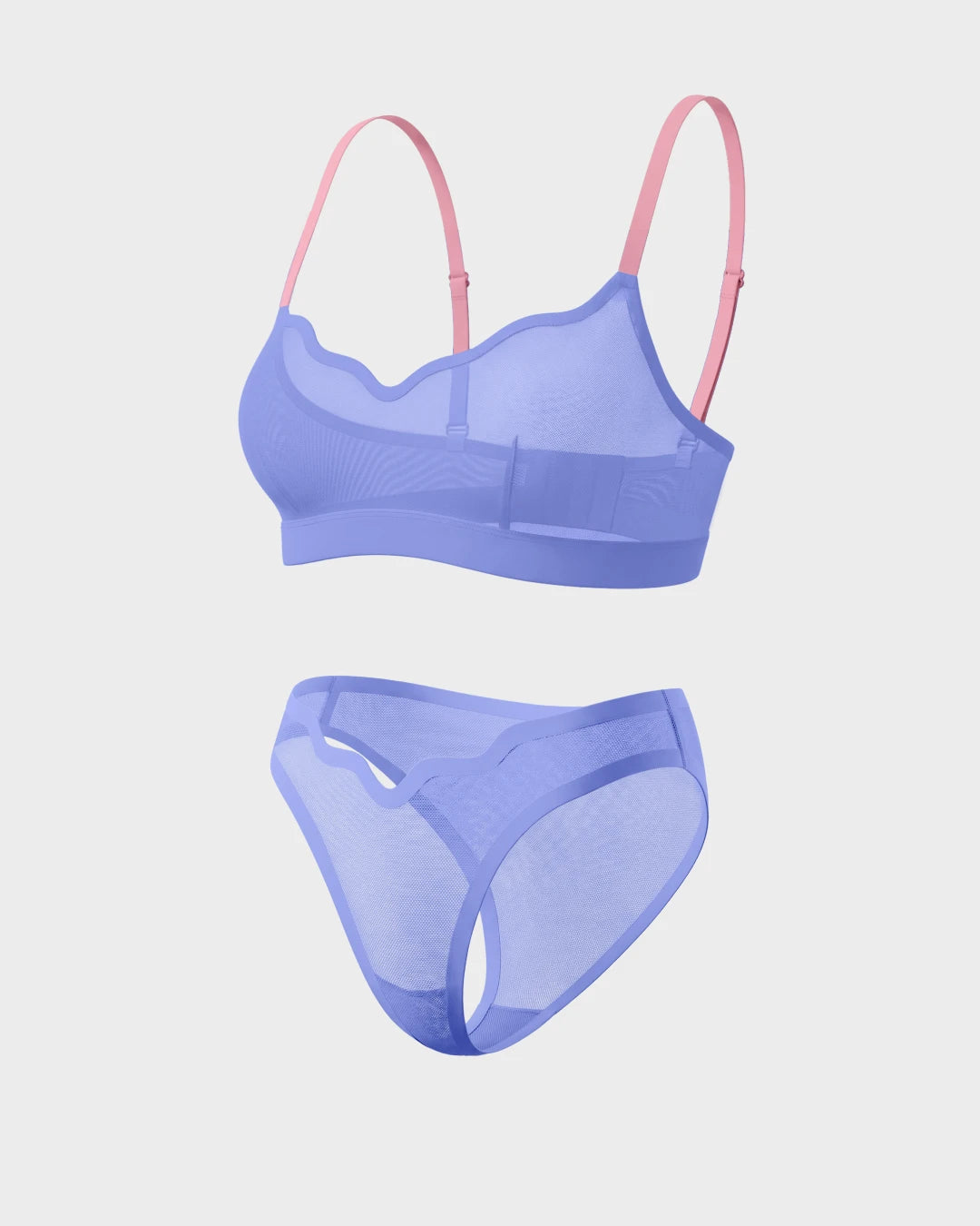 Winter Fling Lucy Bralette and Sheer Bikini Set