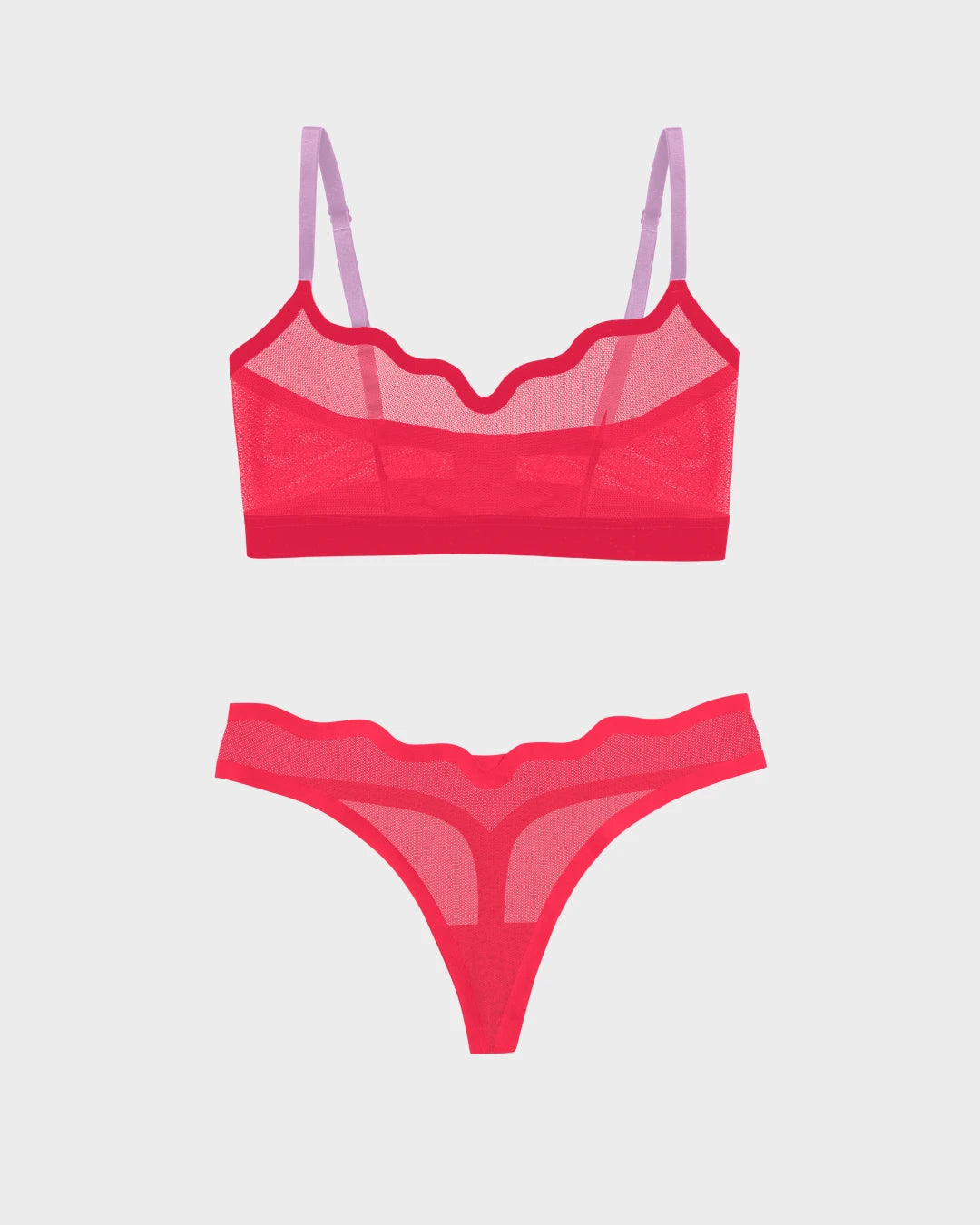 Ho Ho Hot Lucy Bralette and Sheer Thong Set