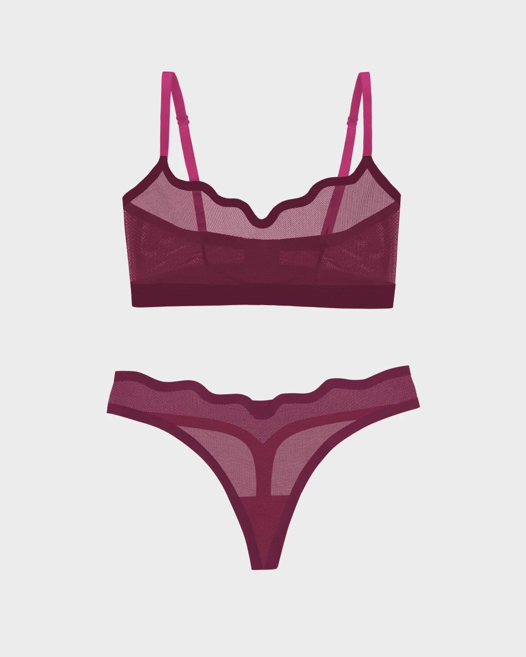 Mischief Lucy Bralette and Sheer Thong Set