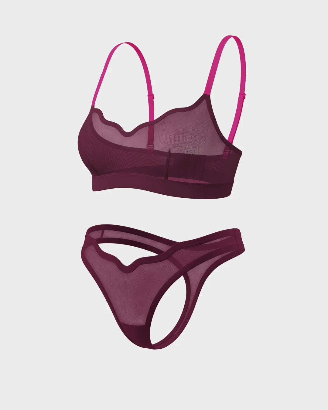 Mischief Lucy Bralette and Sheer Thong Set