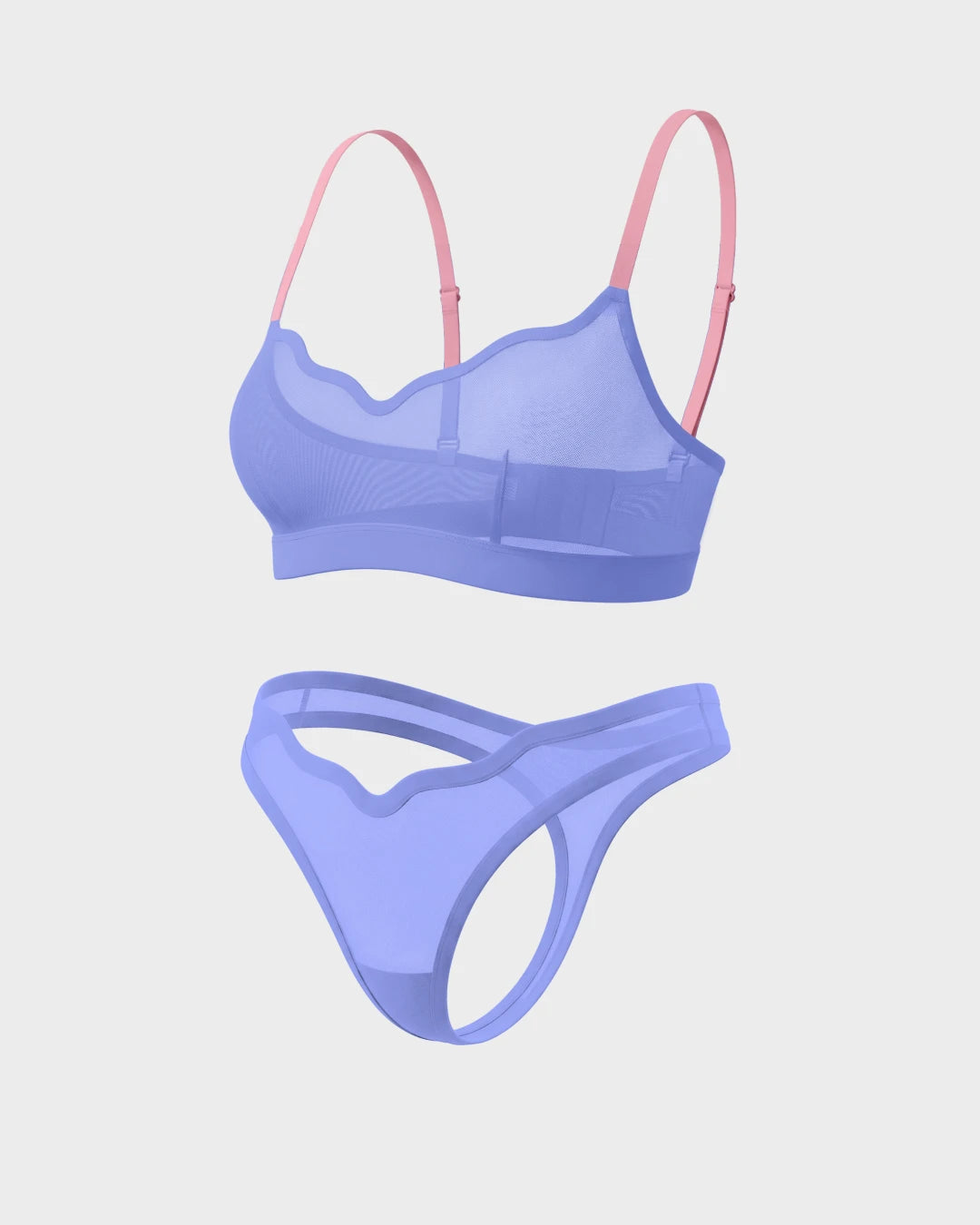 Winter Fling Lucy Bralette and Sheer Thong Set