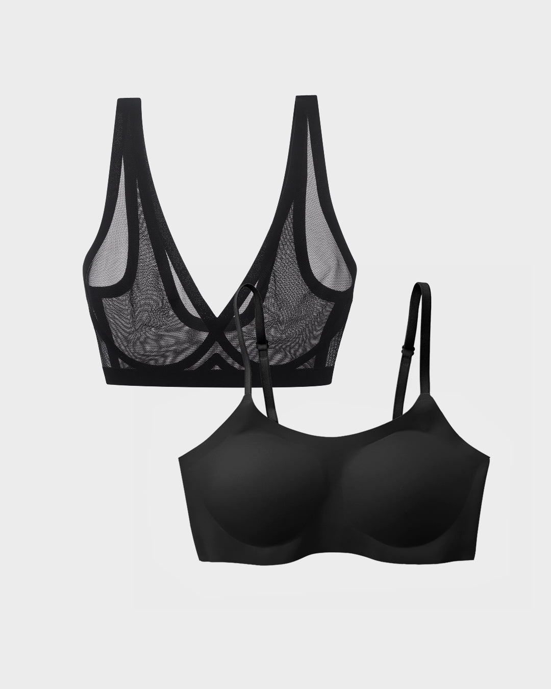 Black Sheer and Support Bra Bundle