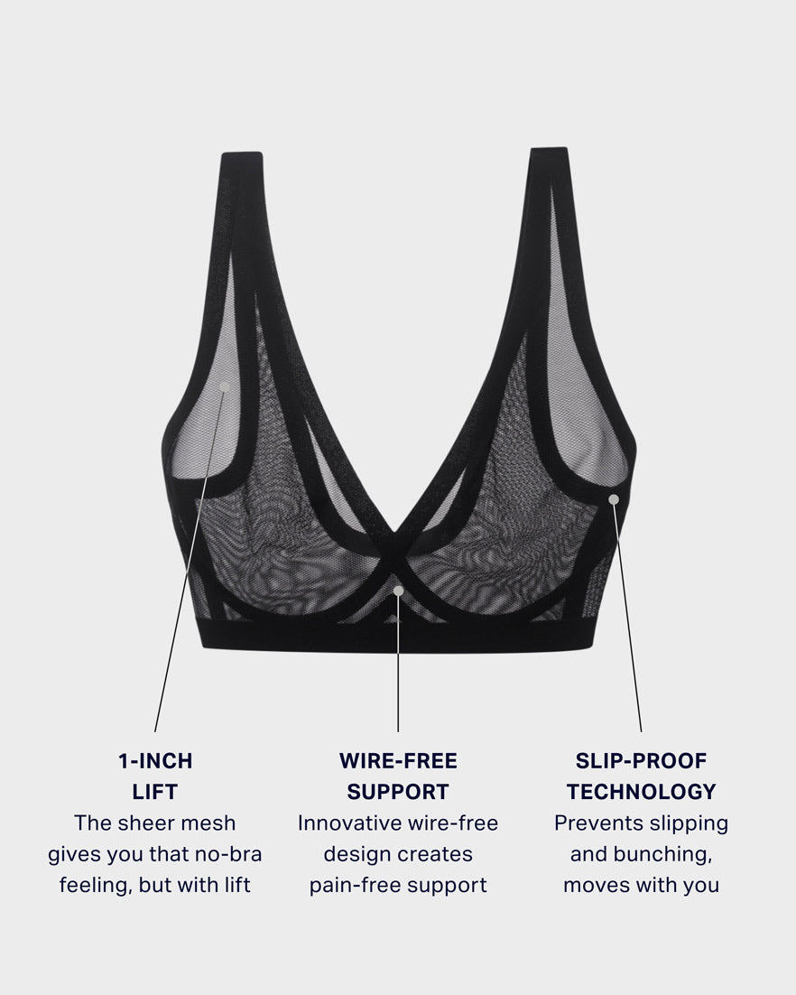 Black Sheer and Support Bra Bundle