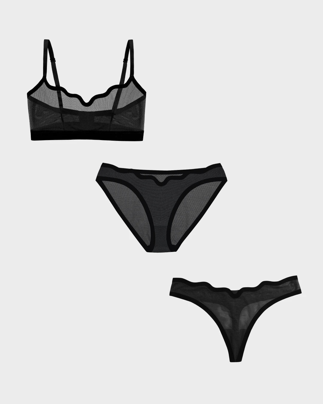 Lucy Bra Black Truffle, Bikini, and Thong