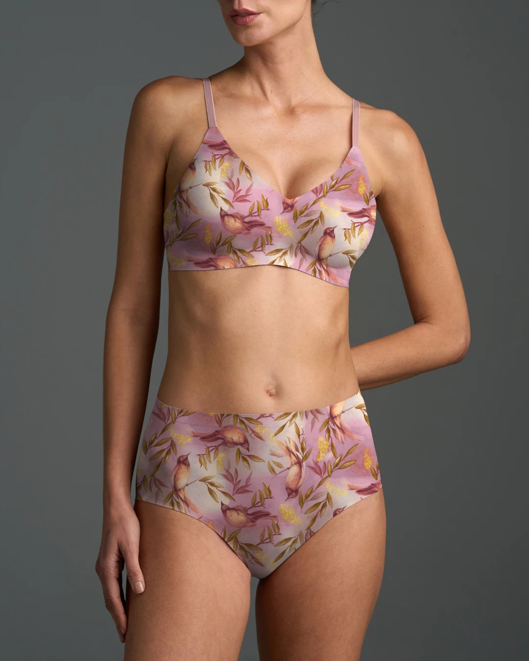 Floret Relief Bra