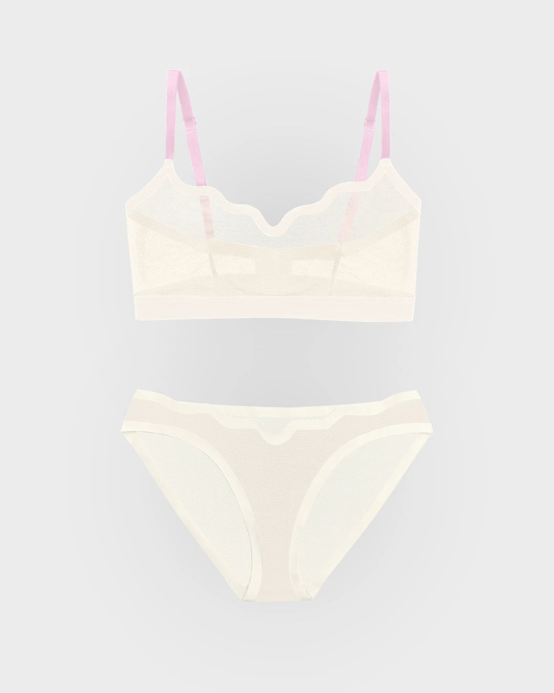 Lucy Bra Marshmallow and Sheer Bikini Marshmallow
