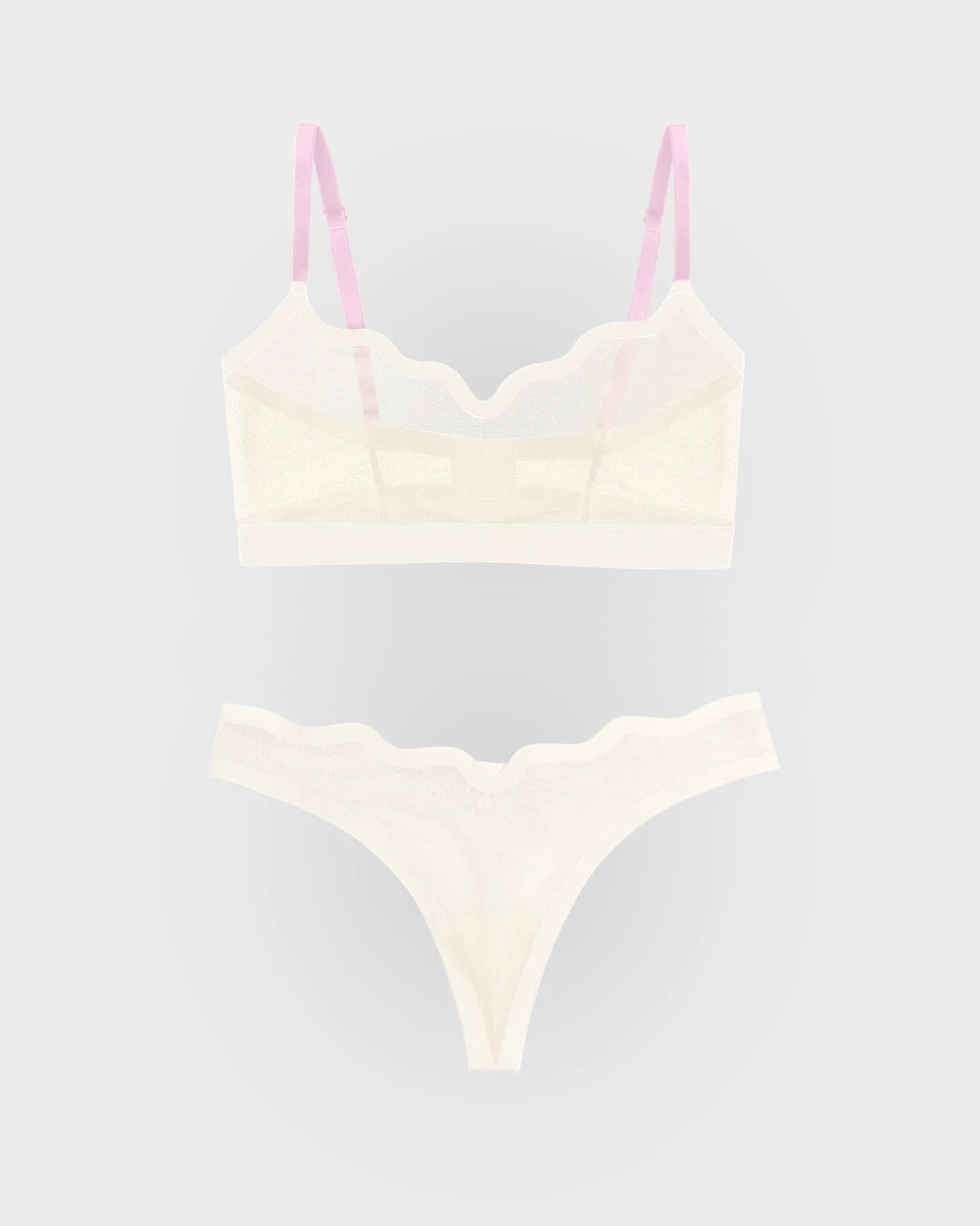 Lucy Bra Marshmallow and Sheer Thong Marshmallow