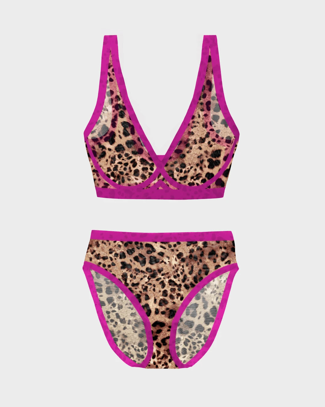 Material Girl Sheer Bralette and High-Cut Set