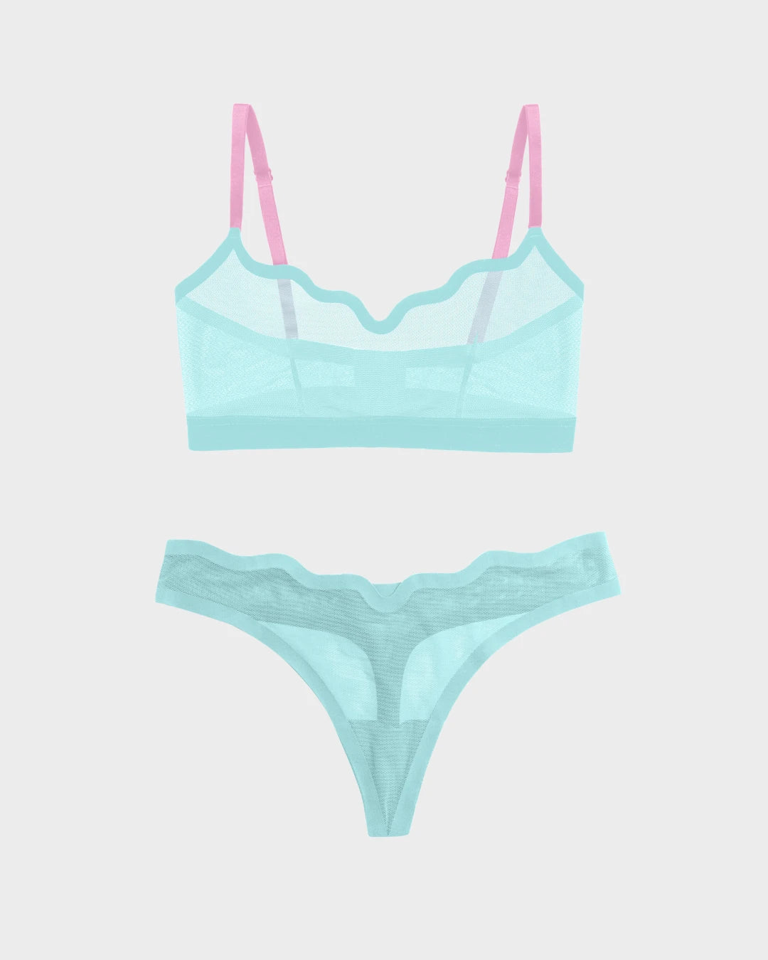Lucy Bra Mint Jelly and Sheer Thong Mint Jelly