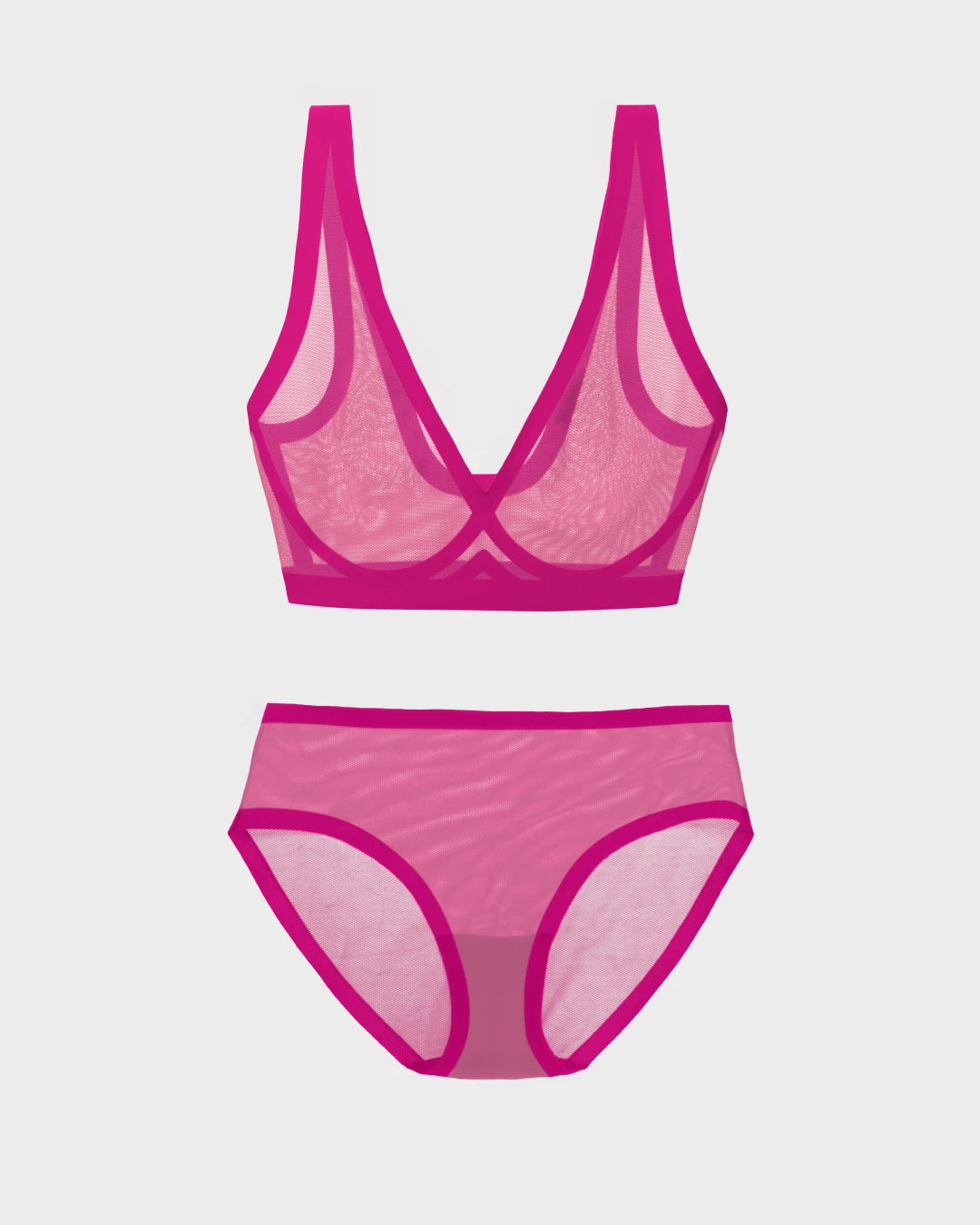 Neon Viper Sheer Bralette and Brief Set
