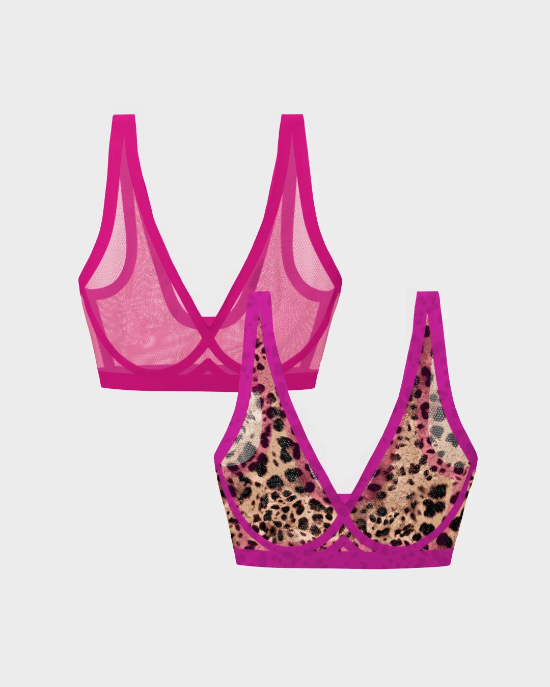 Neon Viper and Material Girl Sheer Bralette Bundle
