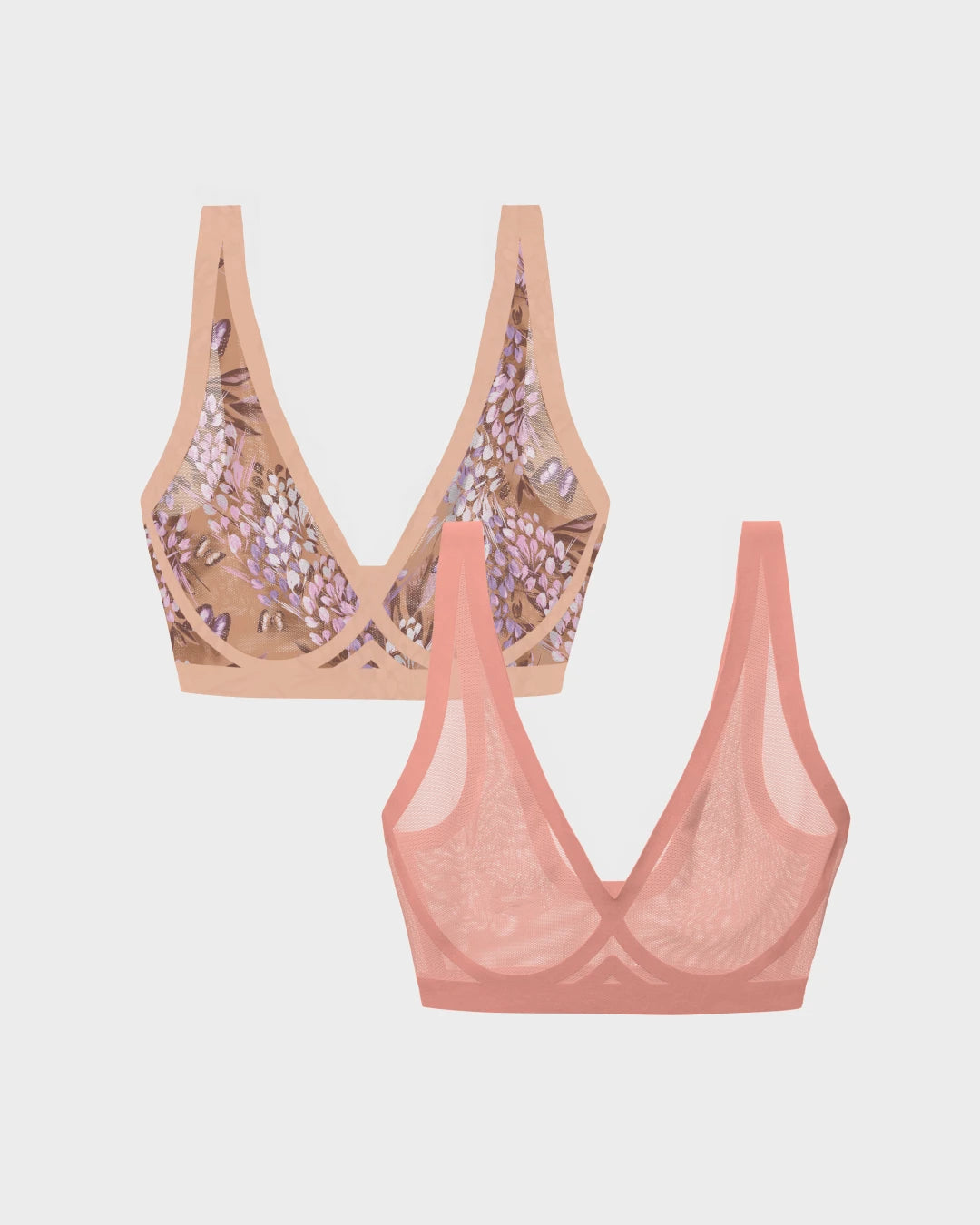Parisian and Dusty Rose Sheer Bralette Bundle