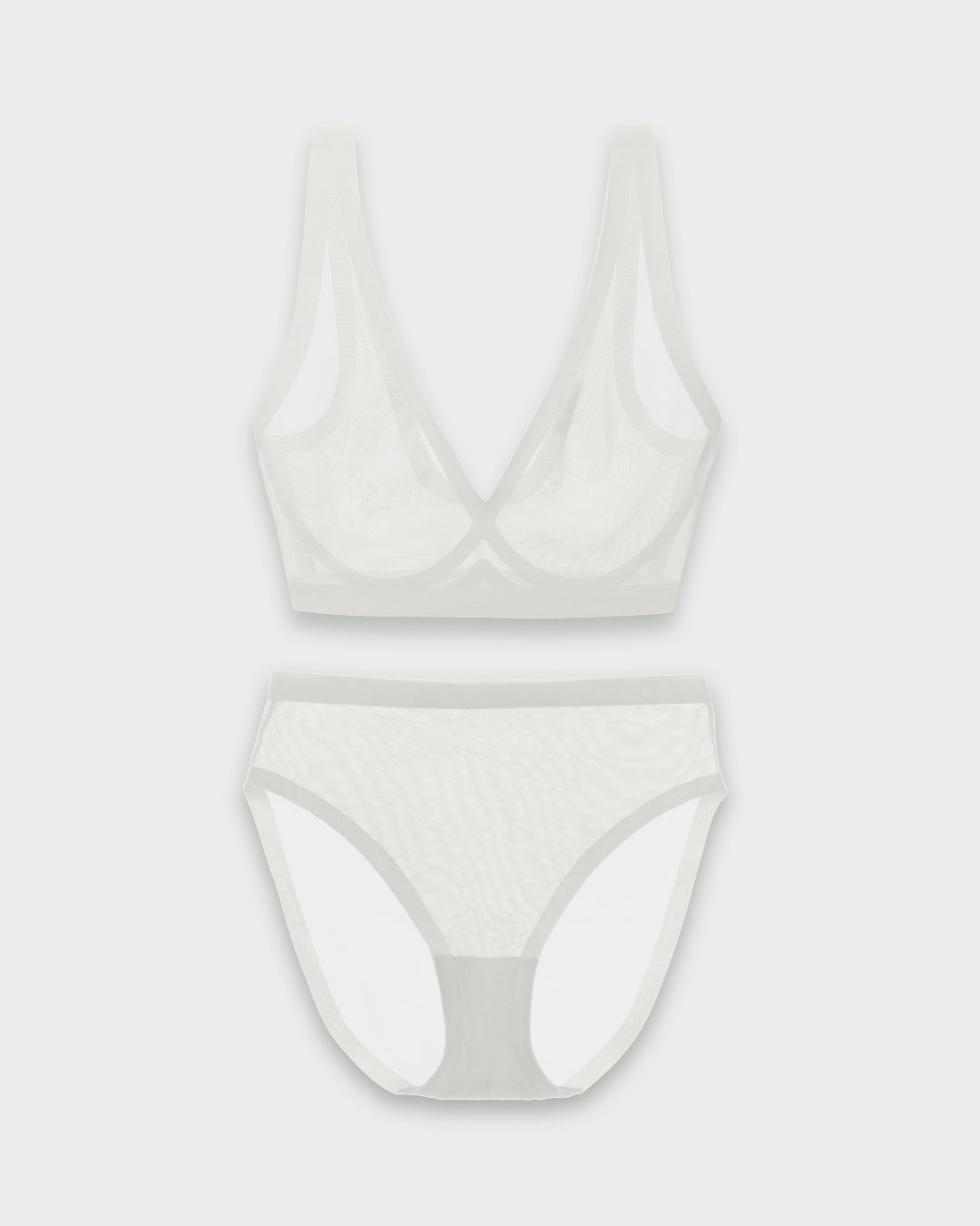 Pearl Sheer Bralette and High-Cut Set