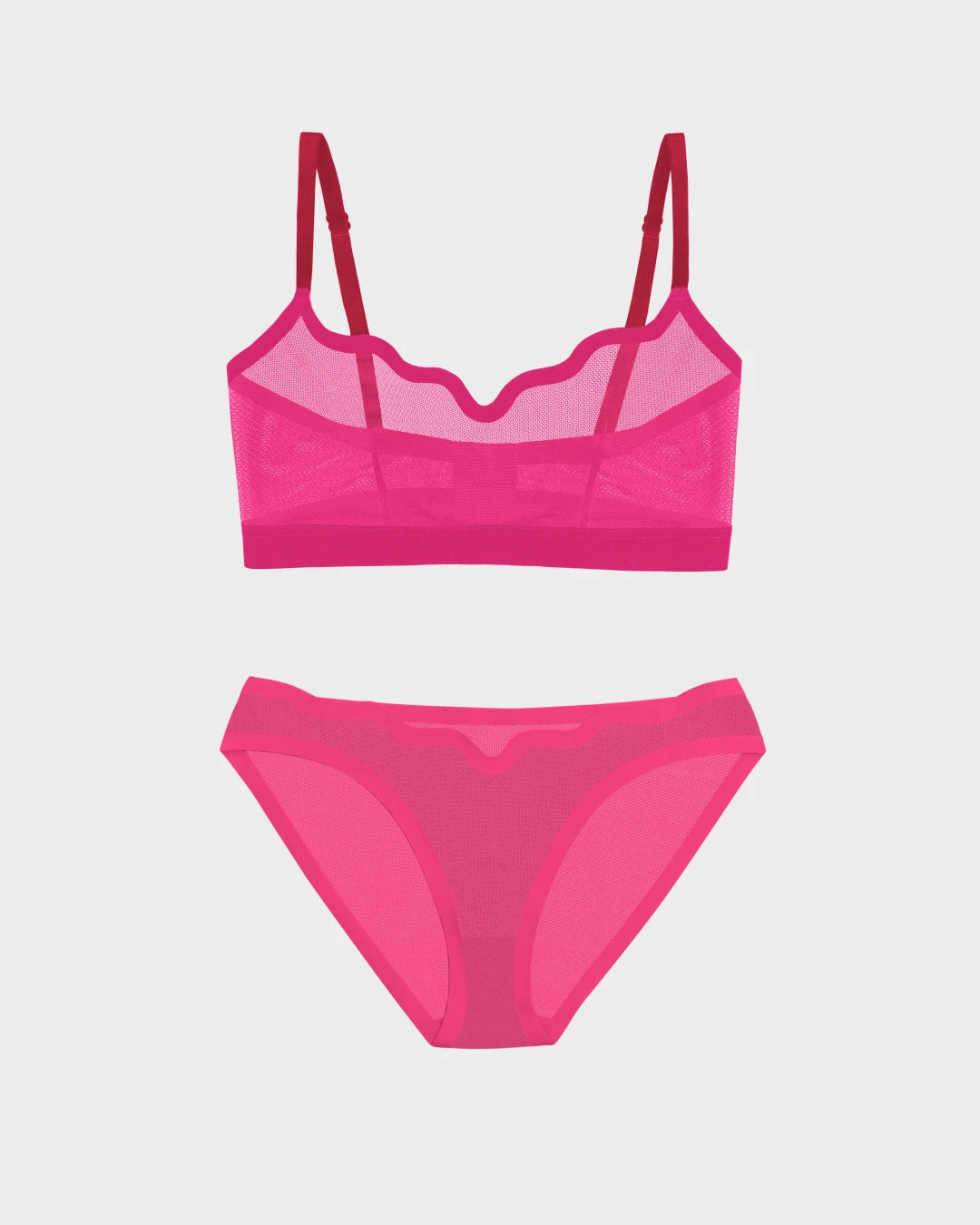 Lucy Bra Red Velvet and Sheer Bikini Red Velvet