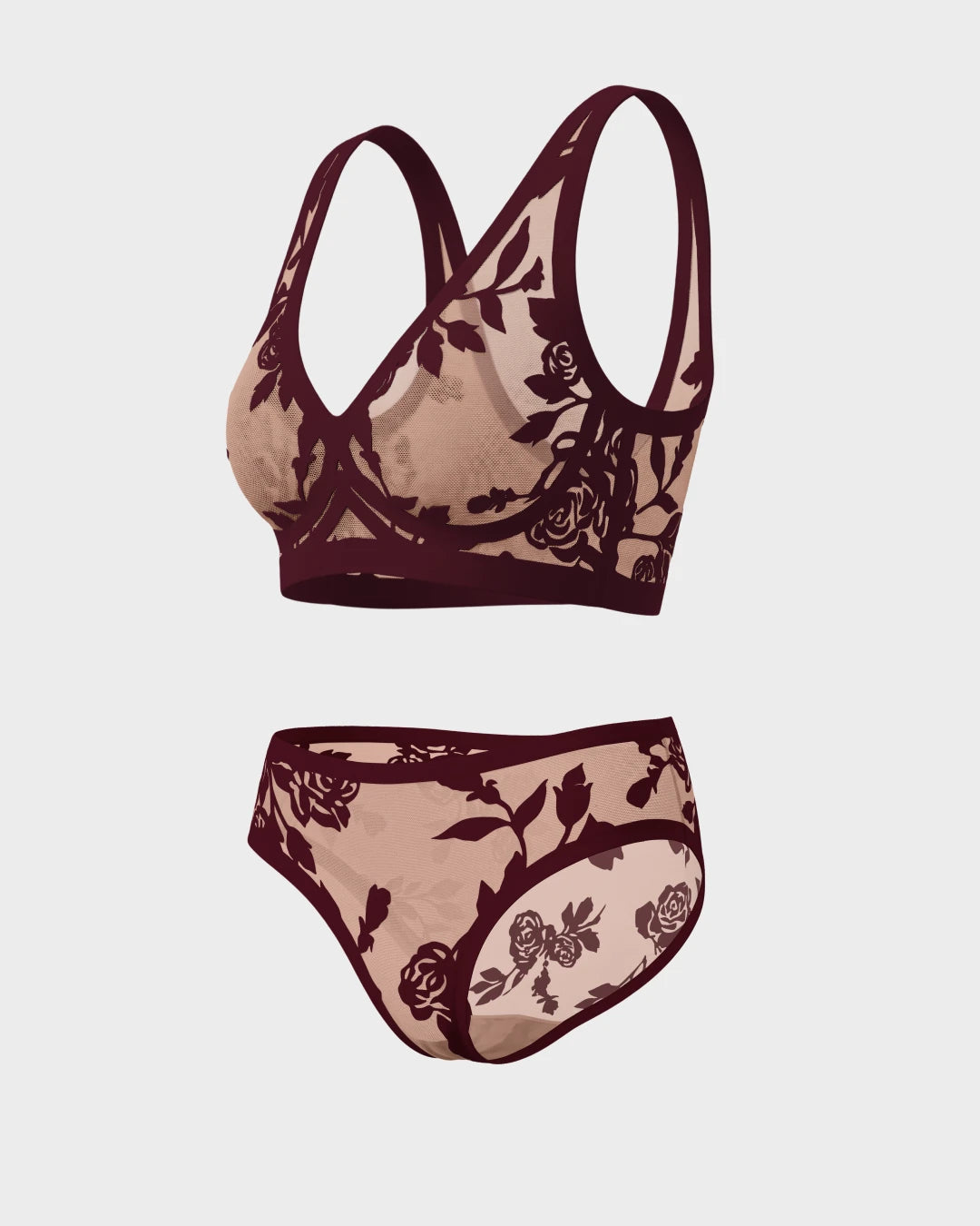 Madam Coquette Sheer Bralette and Sheer Brief Set