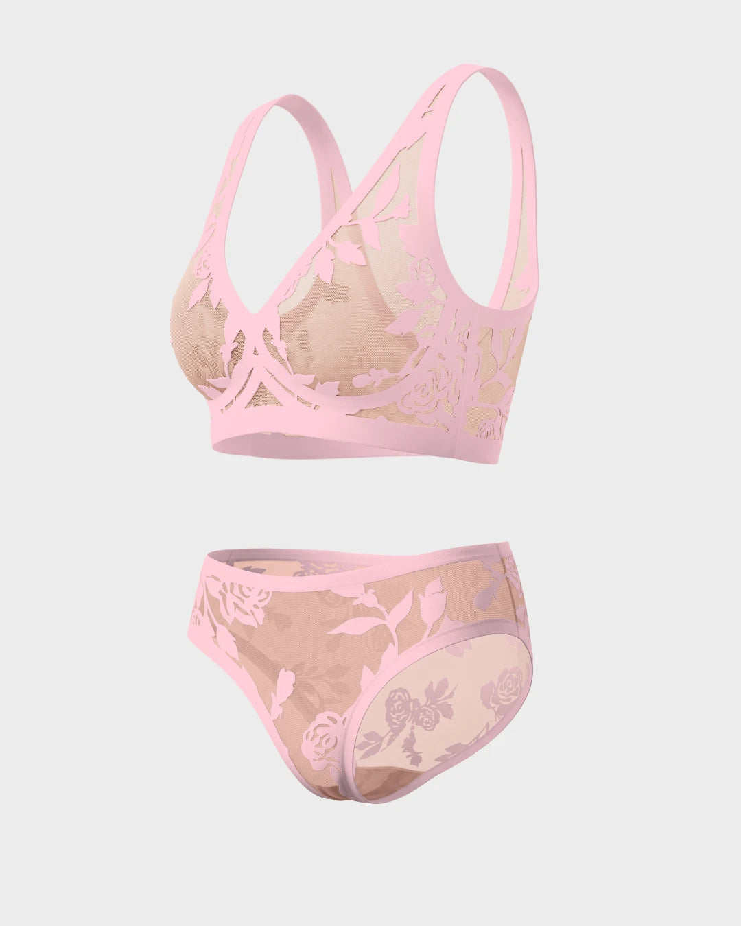Madam Rosée Sheer Bralette and Sheer Brief Set
