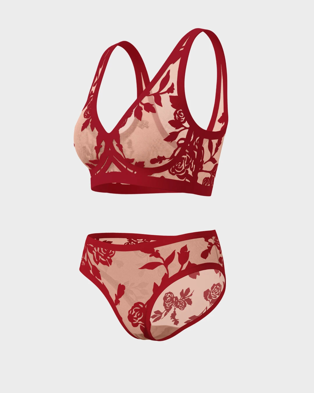 Madam Rouge Sheer Bralette and Sheer Brief Set