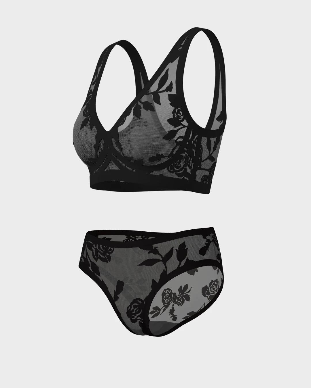 Madam Royale Sheer Bralette and Sheer Brief Set