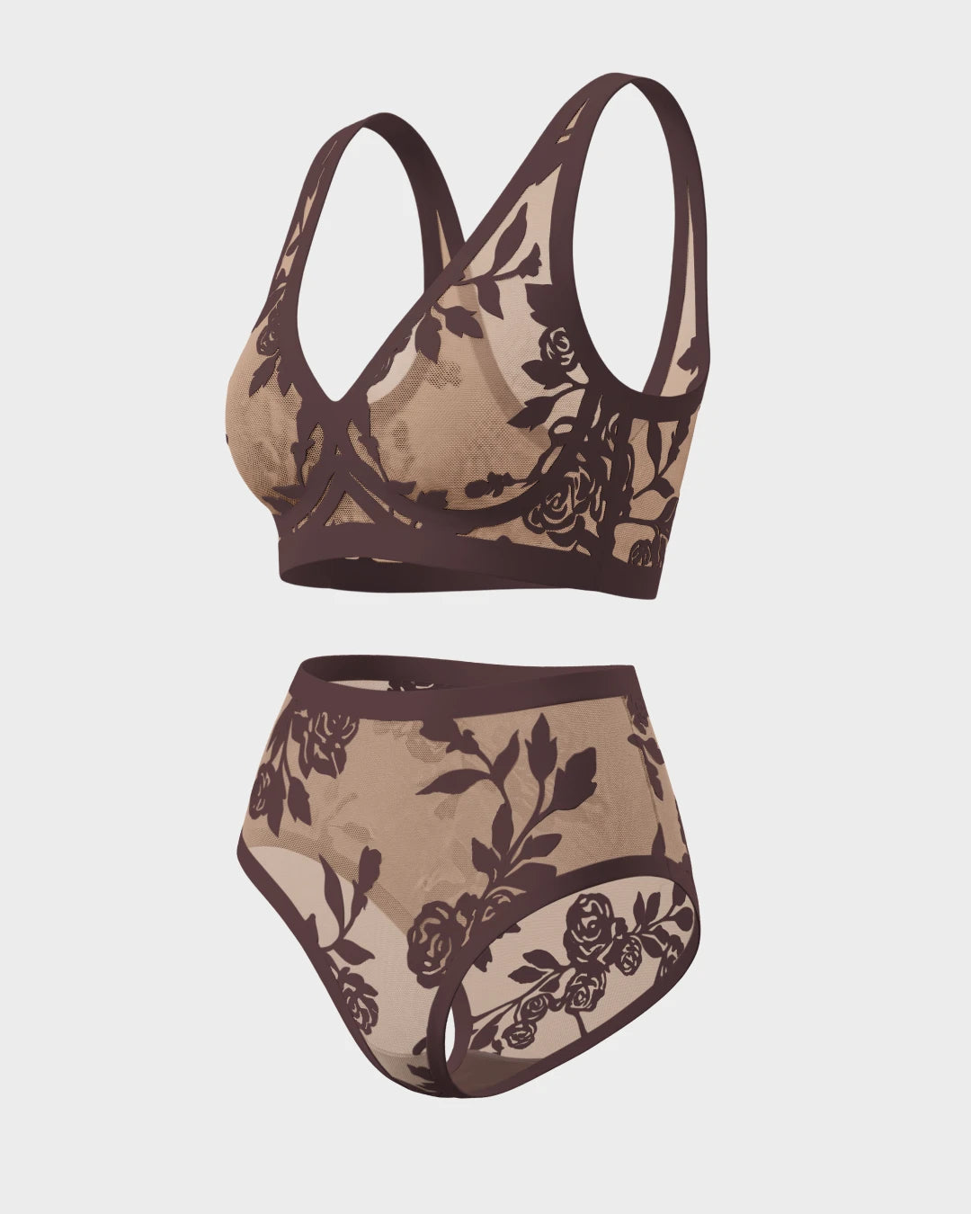 Madam Coco Sheer Bralette and Sheer High Cut Set