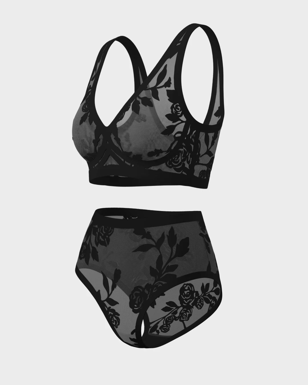 Madam Royale Sheer Bralette and High Cut Set
