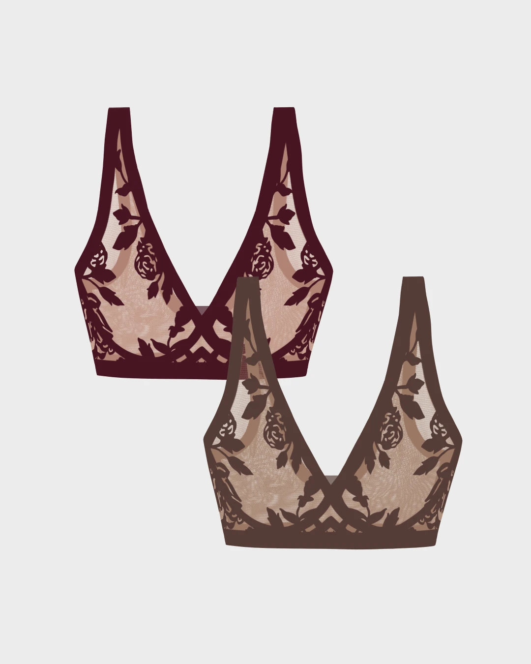 Madam Coco and Madam Coquette Sheer Bralette Duo