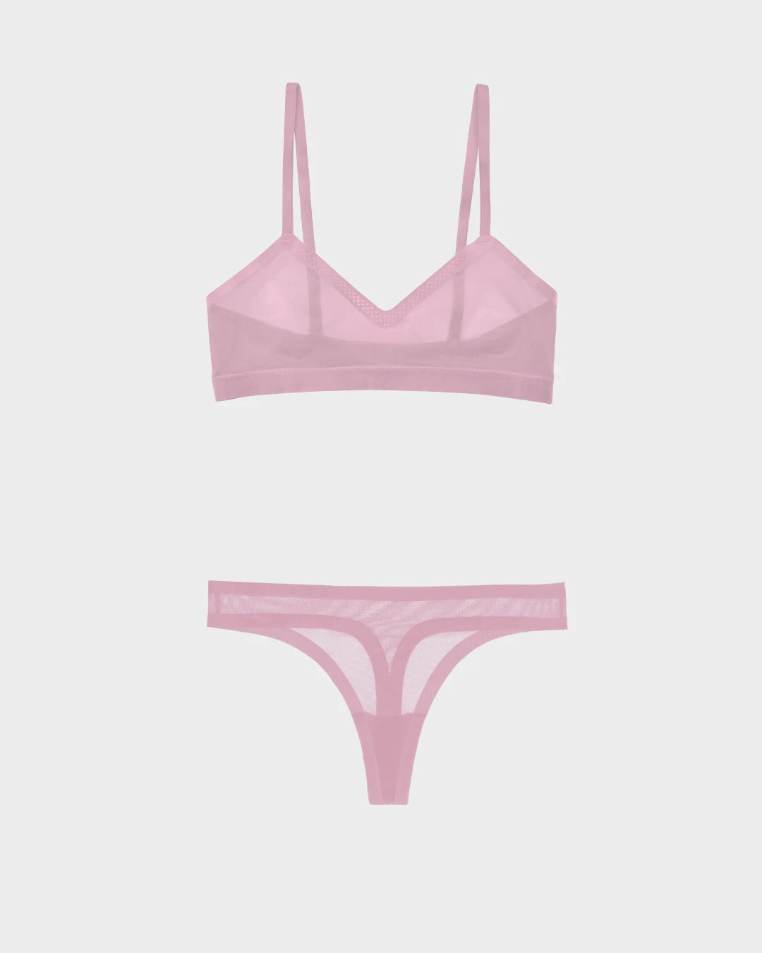Interlude Triangle Sheer Bra and Sheer Thong Set