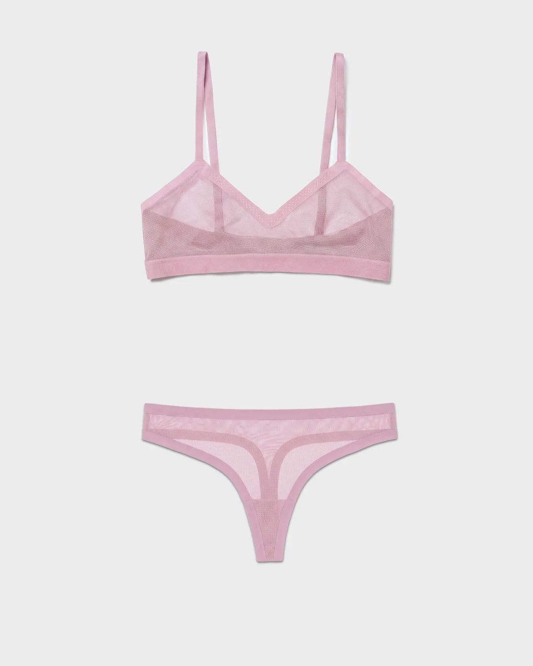 Interlude Triangle Sheer Bra and Sheer Thong Set